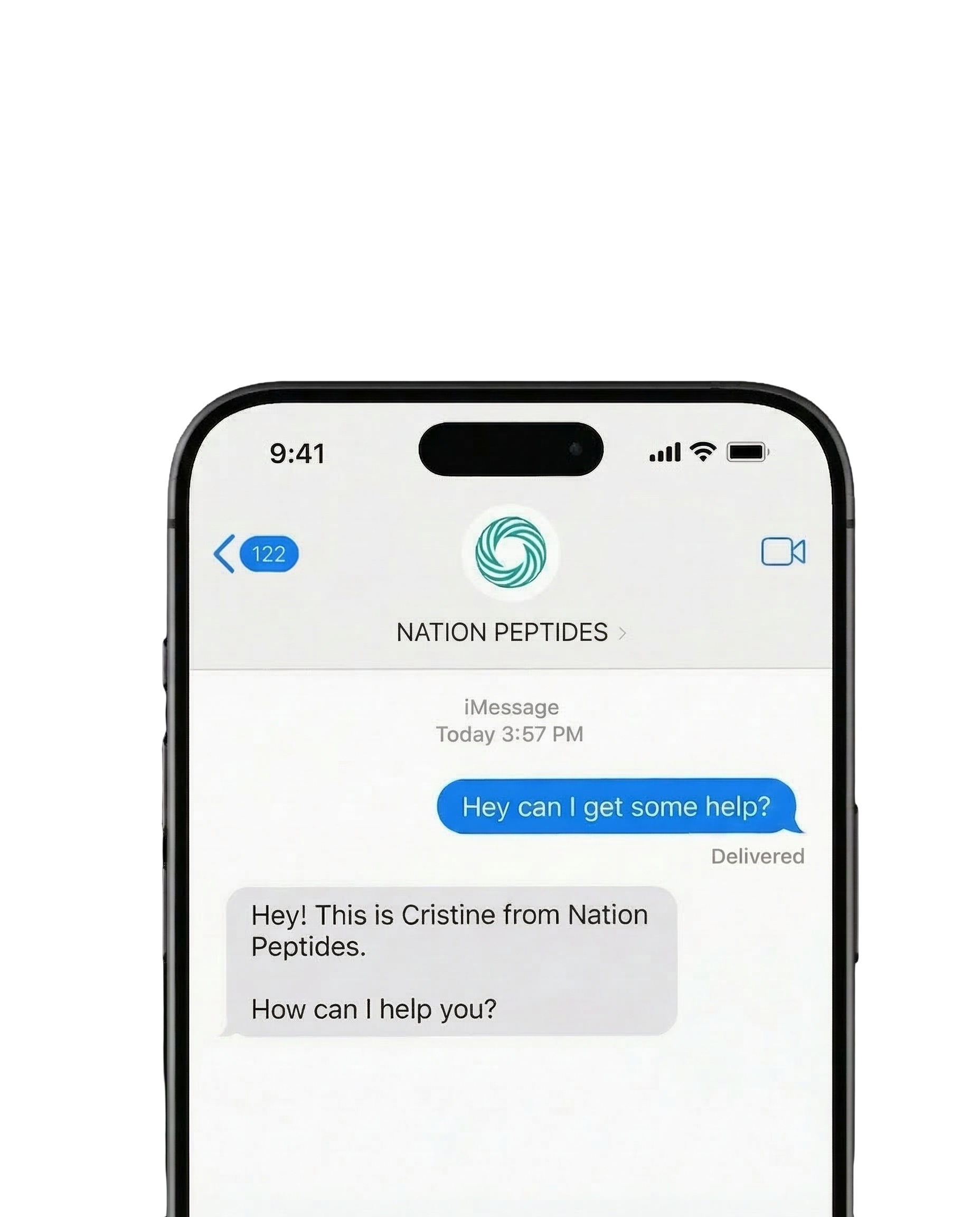 SMS support conversation